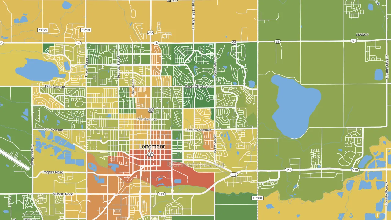 Rinn, CO Map of Drug-Related Crime Rates