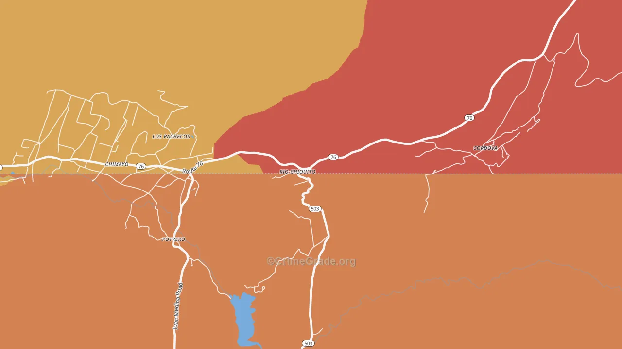 Rio Chiquito, NM Map of Drug-Related Crime Rates