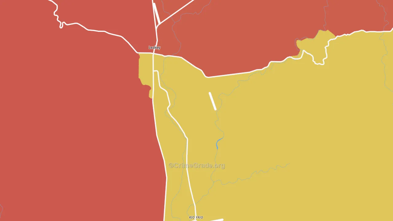 Rio Frio, TX Map of Drug-Related Crime Rates
