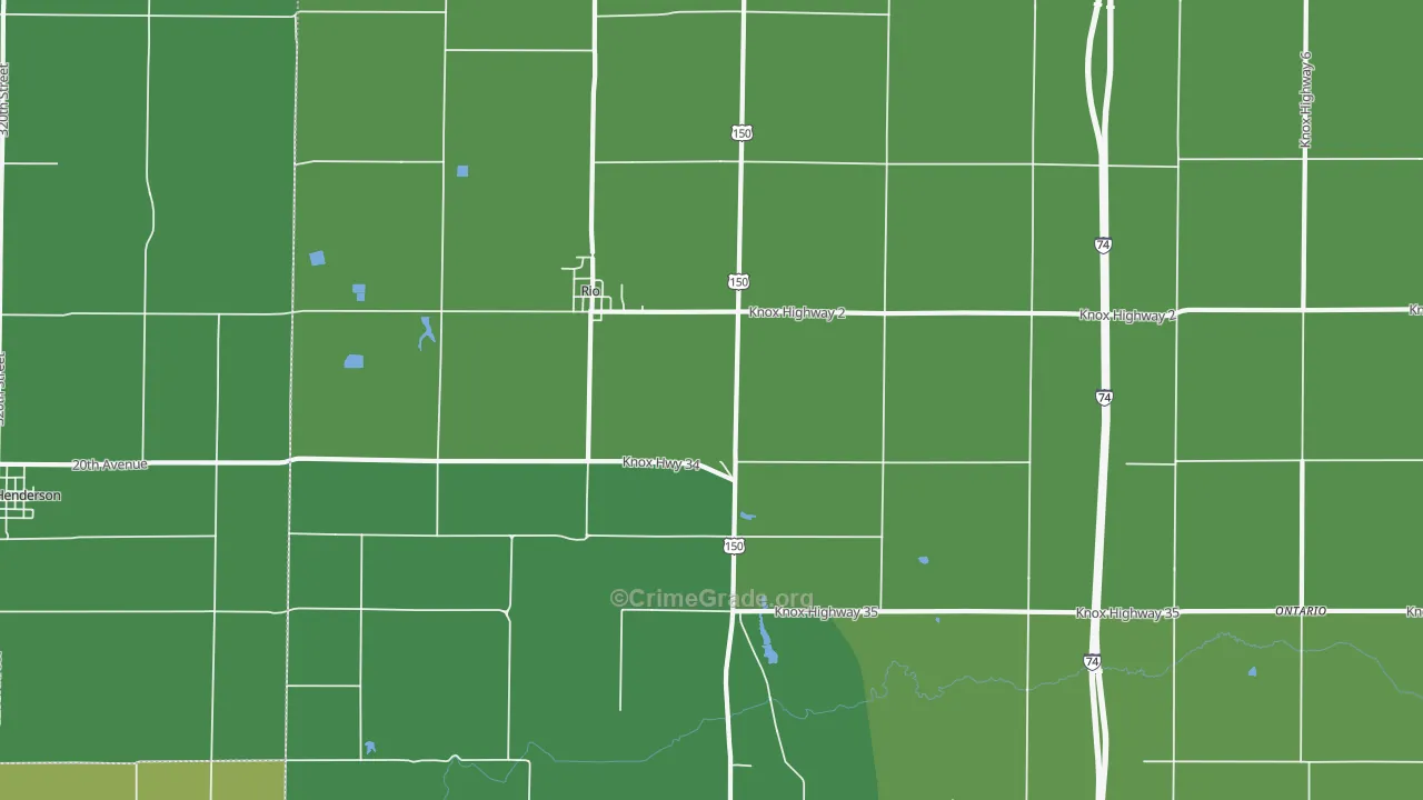 Rio, IL Map of Drug-Related Crime Rates