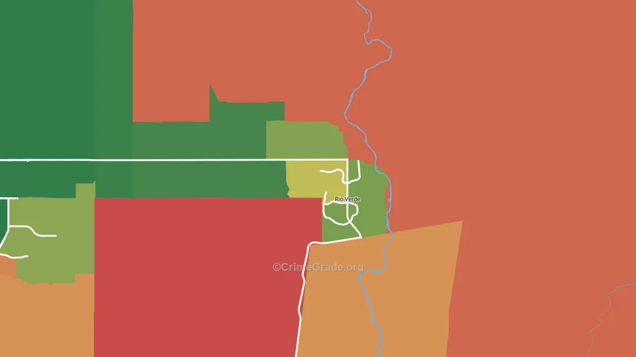 Rio Verde, AZ Map of Drug-Related Crime Rates