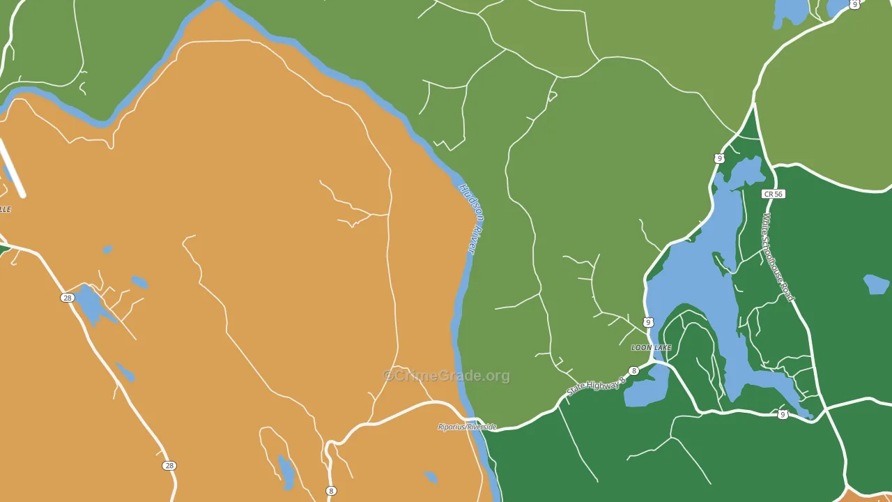 Riparius, NY Map of Drug-Related Crime Rates