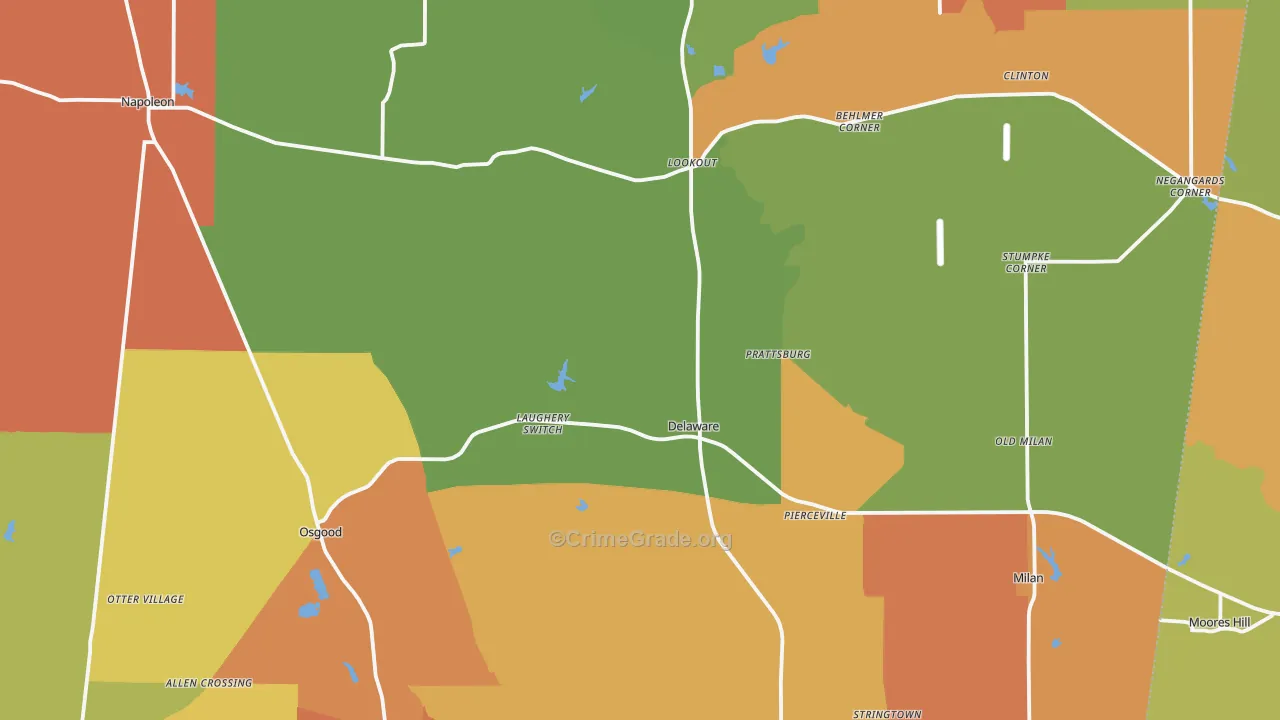 Ripley County, IN Map of Drug-Related Crime Rates