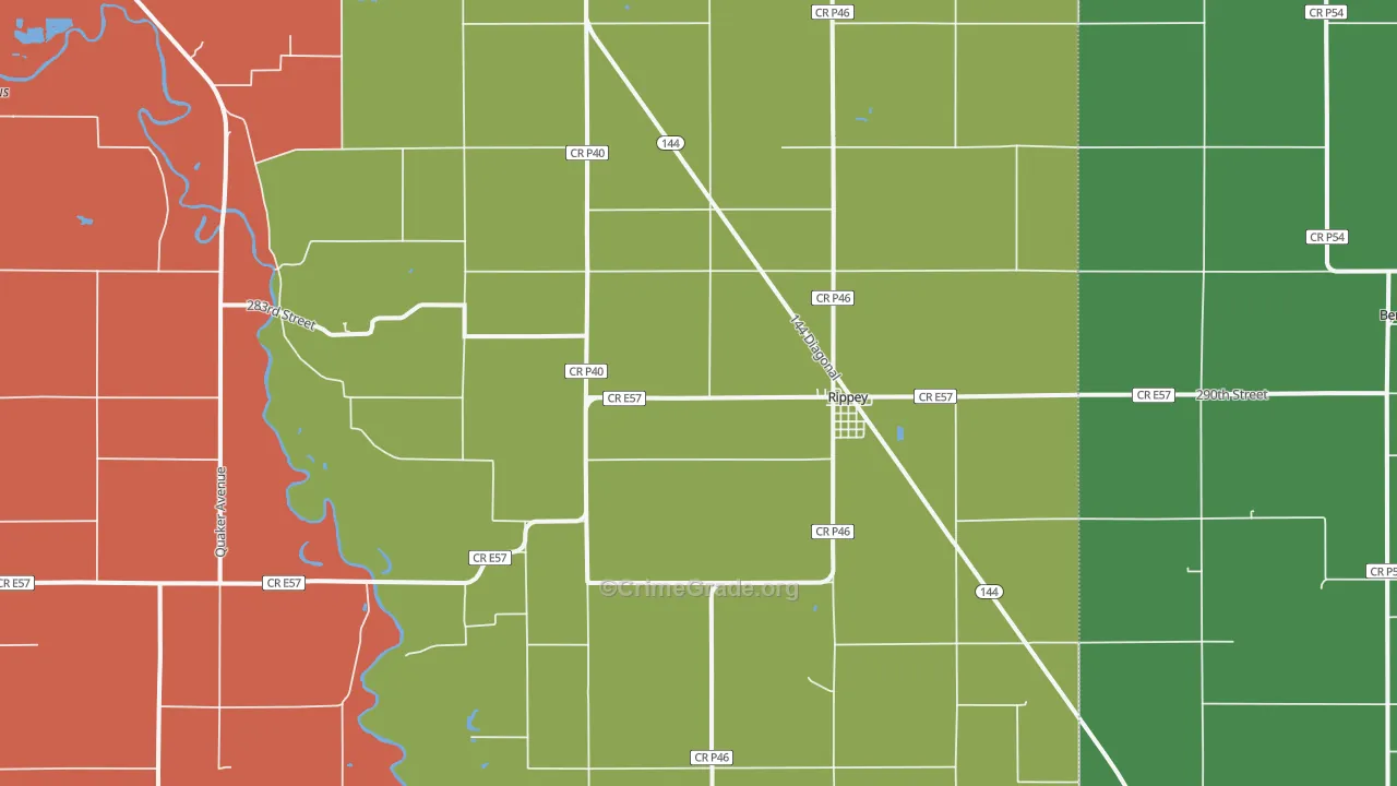 Rippey, IA Map of Drug-Related Crime Rates