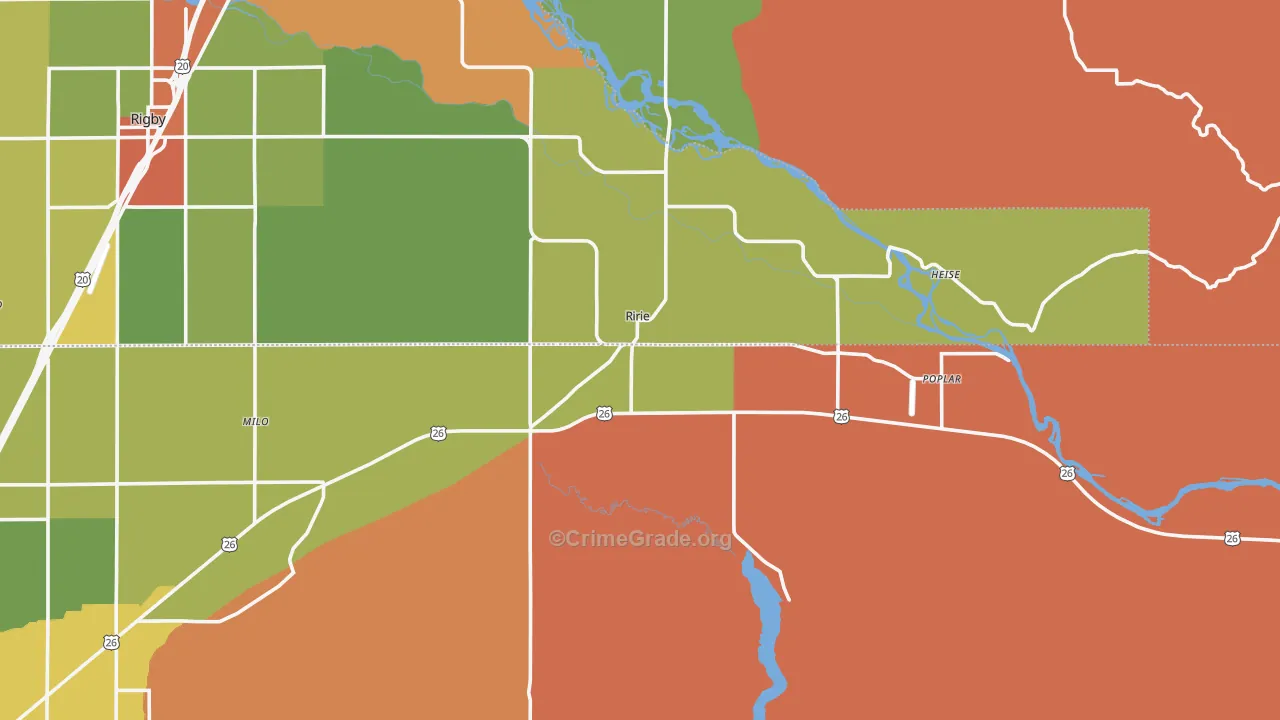 Ririe, ID Map of Drug-Related Crime Rates