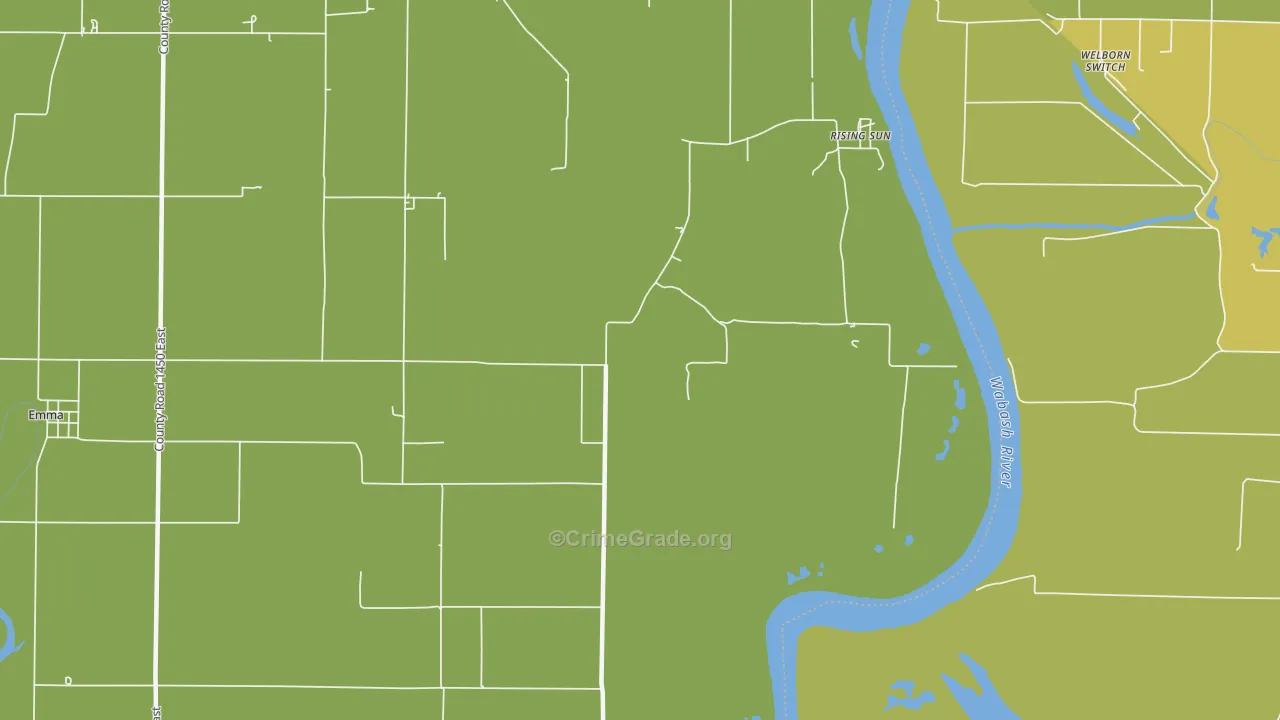 Rising Sun, IL Map of Drug-Related Crime Rates