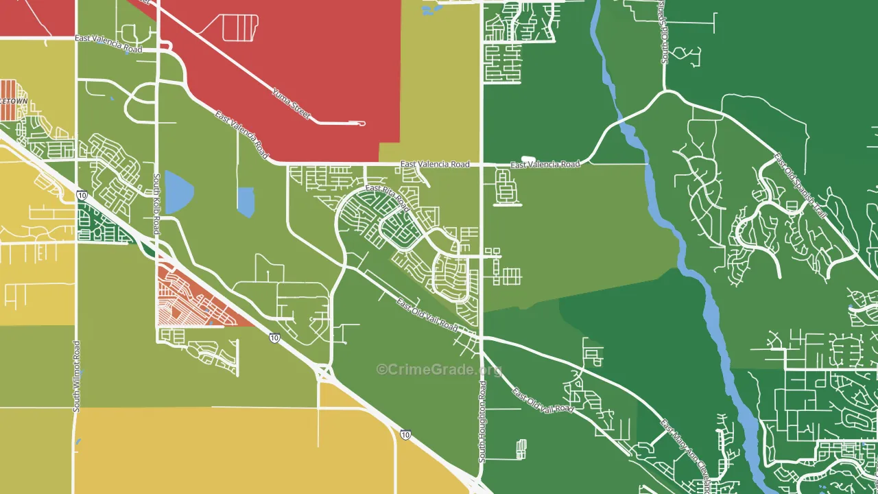 Rita Ranch, Tucson, AZ Map of Drug-Related Crime Rates