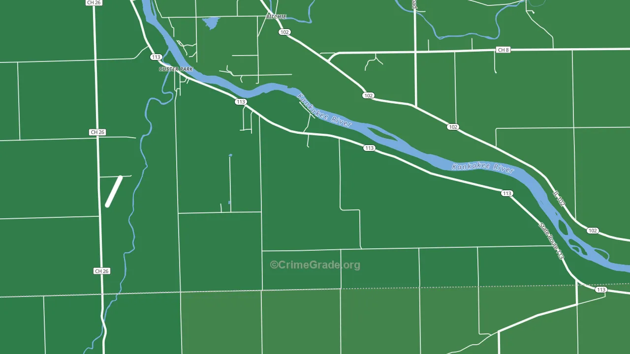 Ritchie, IL Map of Drug-Related Crime Rates