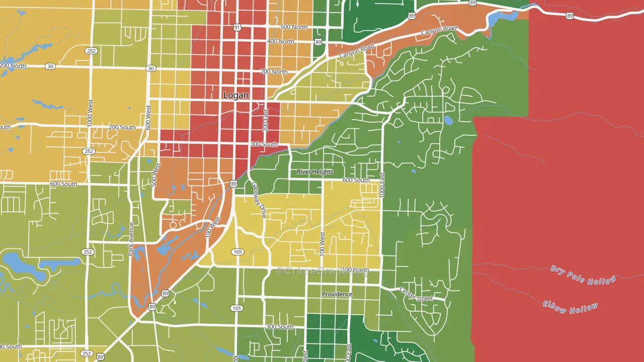 River Heights, UT Map of Drug-Related Crime Rates