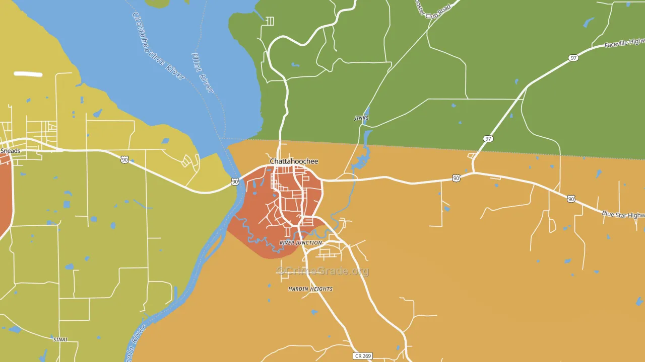 River Junction, FL Map of Drug-Related Crime Rates