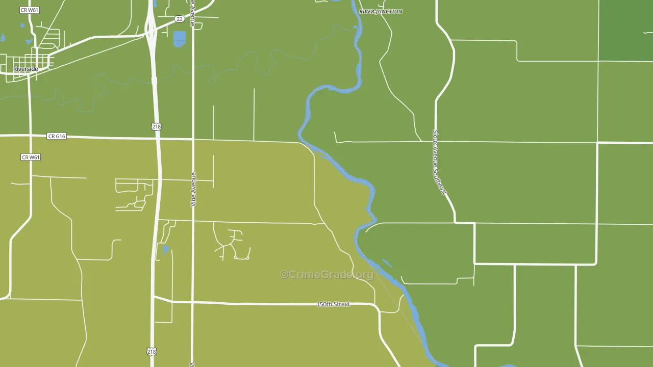 River Junction, IA Map of Drug-Related Crime Rates