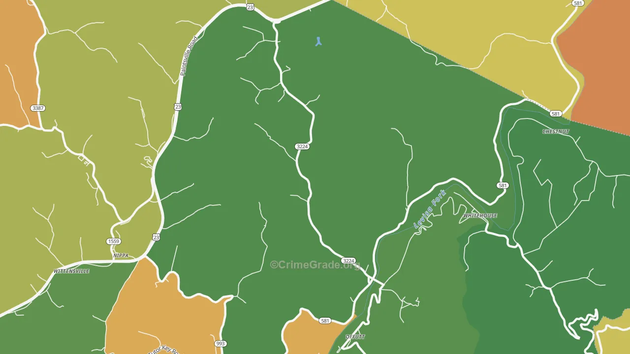 River, KY Map of Drug-Related Crime Rates