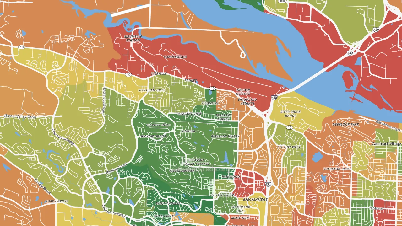 River Mountain, Little Rock, AR Map of Drug-Related Crime Rates