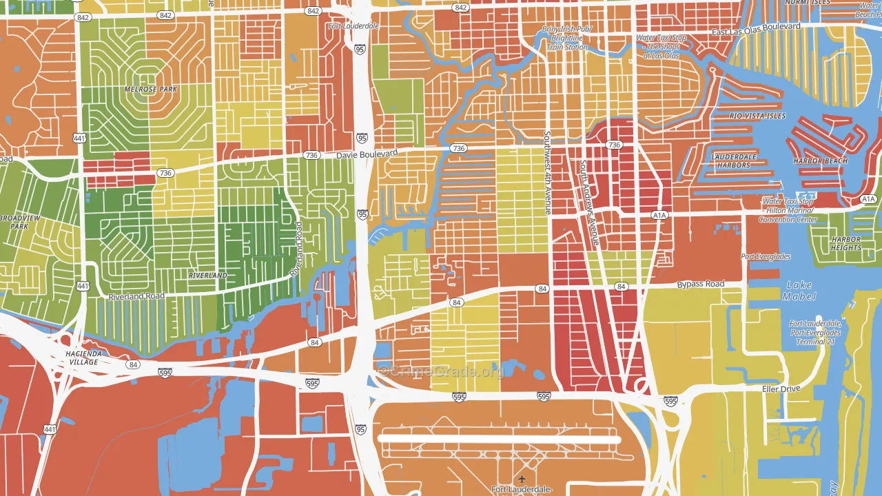 River Oaks, Fort Lauderdale, FL Map of Drug-Related Crime Rates