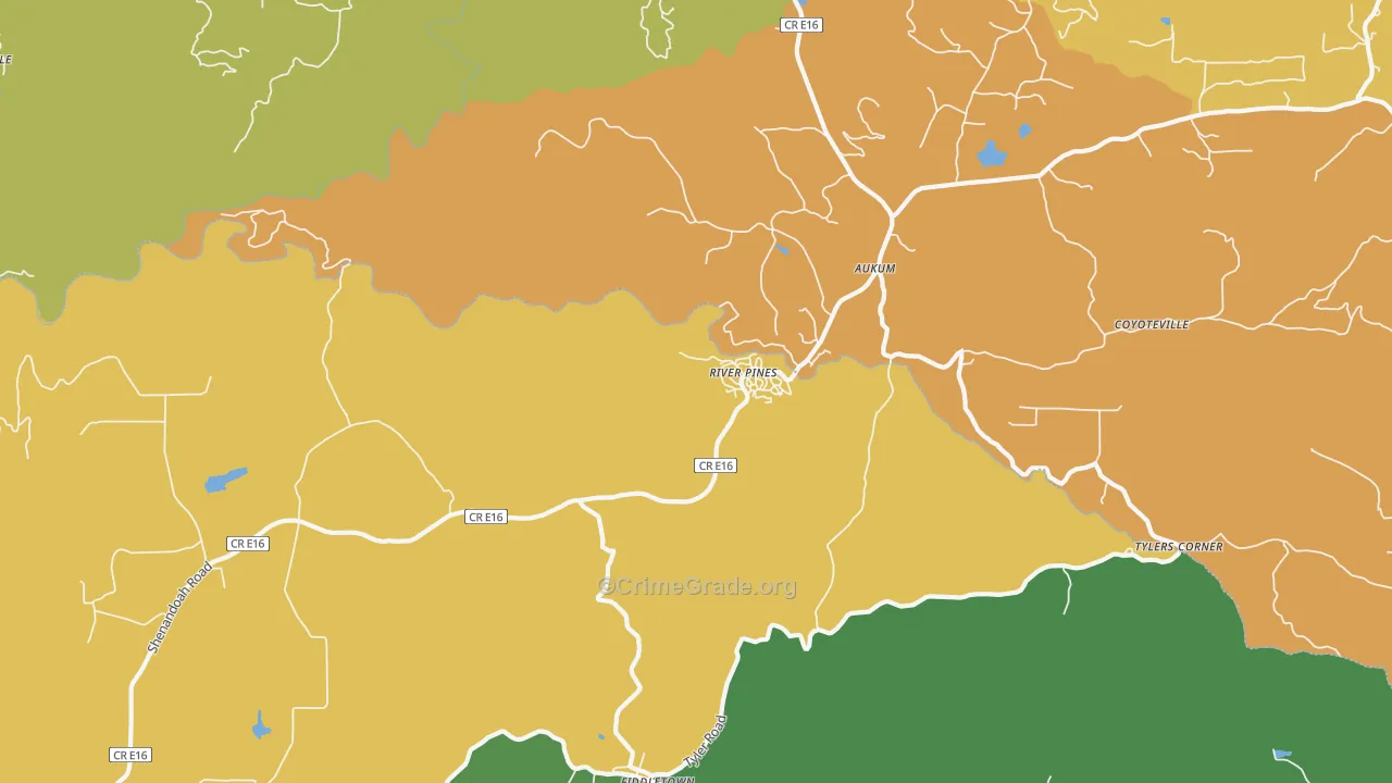 River Pines, CA Map of Drug-Related Crime Rates