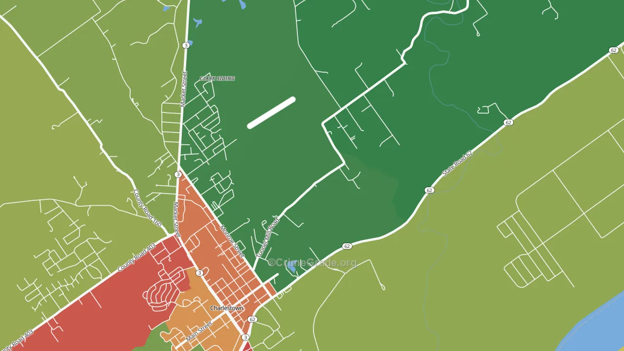 River Ridge, IN Map of Drug-Related Crime Rates