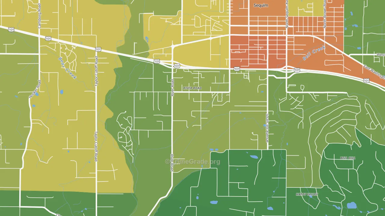 River Road, WA Map of Drug-Related Crime Rates