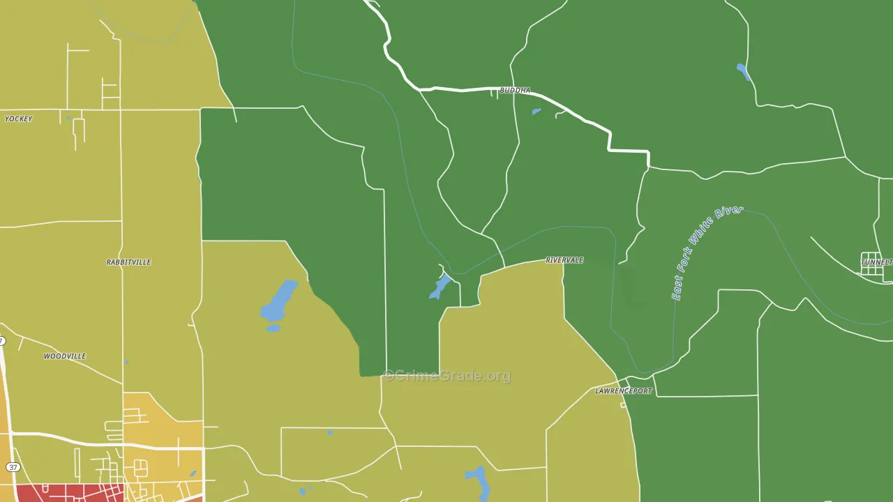 River Vale, IN Map of Drug-Related Crime Rates