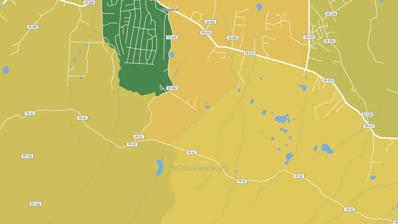 Rivermont, VA Map of Drug-Related Crime Rates