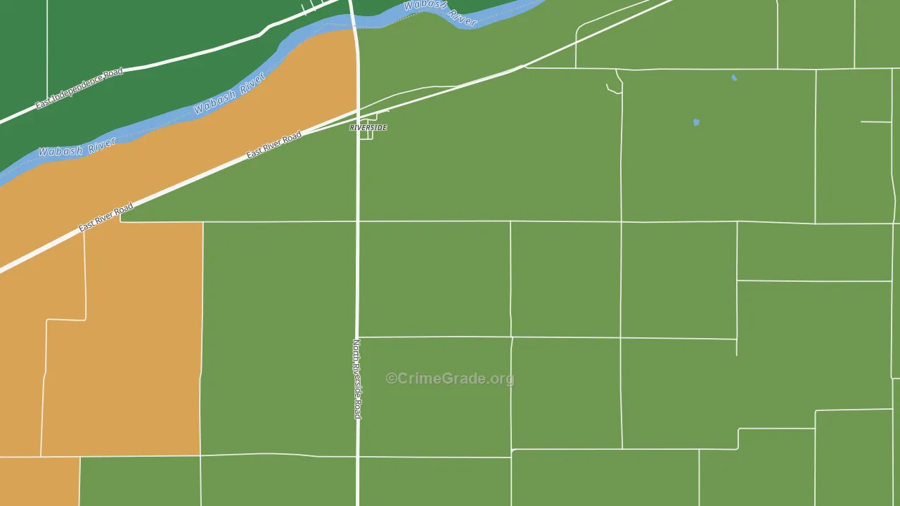 Riverside, IN Map of Drug-Related Crime Rates