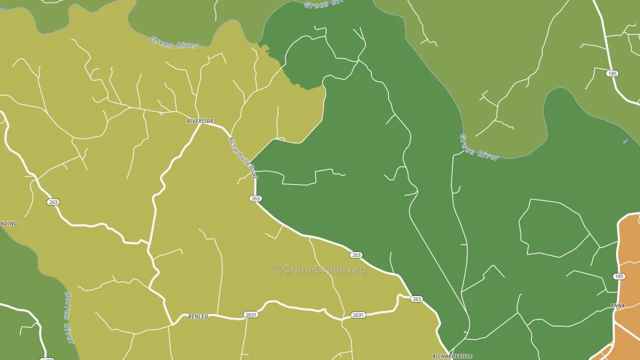 Riverside, KY Map of Drug-Related Crime Rates