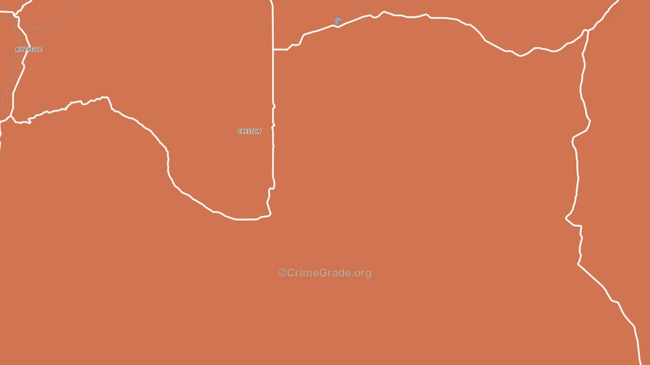 Riverside, OR Map of Drug-Related Crime Rates