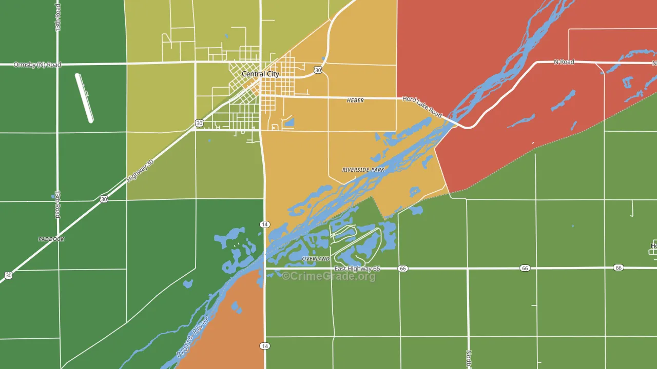 Riverside Park, NE Map of Drug-Related Crime Rates