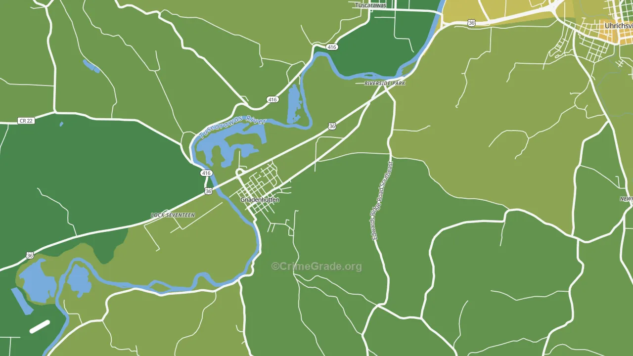 Riverside Park, OH Map of Drug-Related Crime Rates