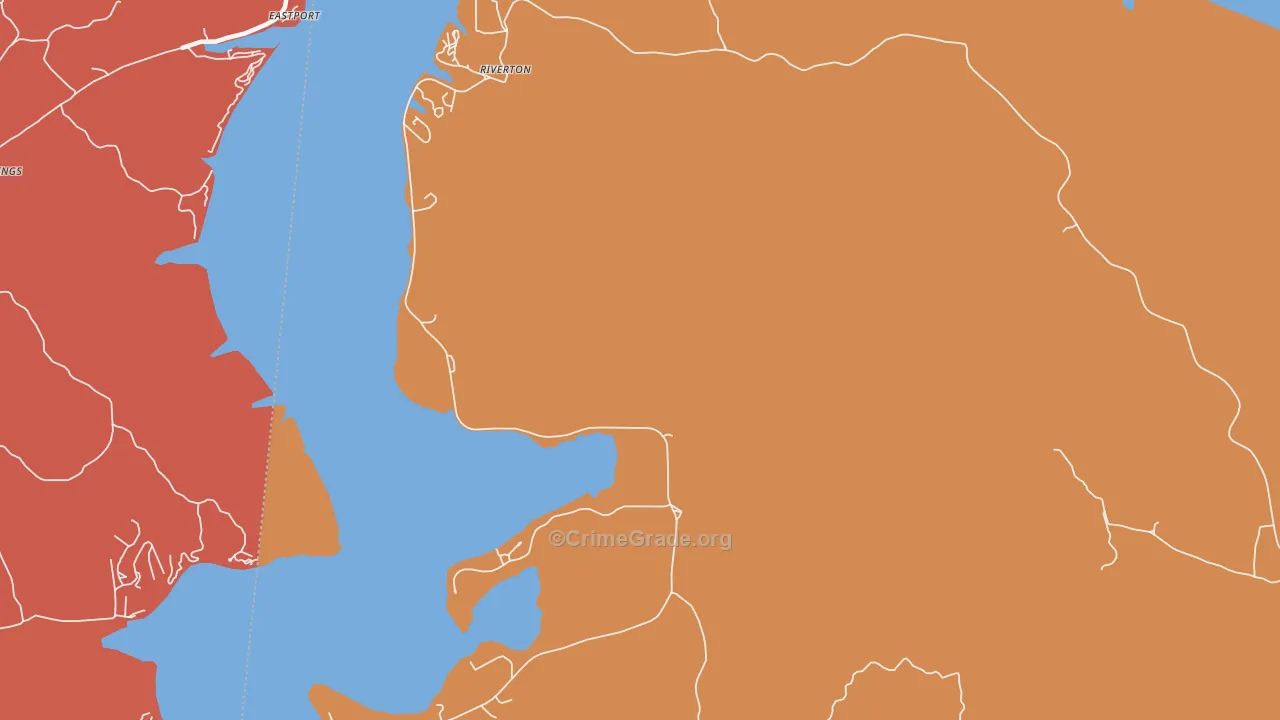 Riverton, AL Map of Drug-Related Crime Rates