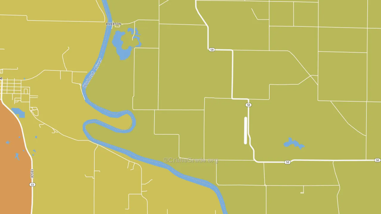 Riverton, IN Map of Drug-Related Crime Rates
