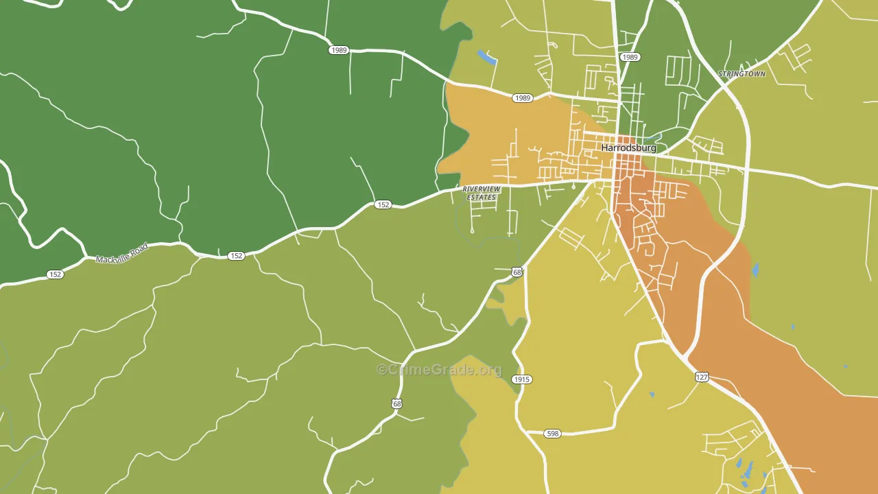 Riverview Estates, KY Map of Drug-Related Crime Rates