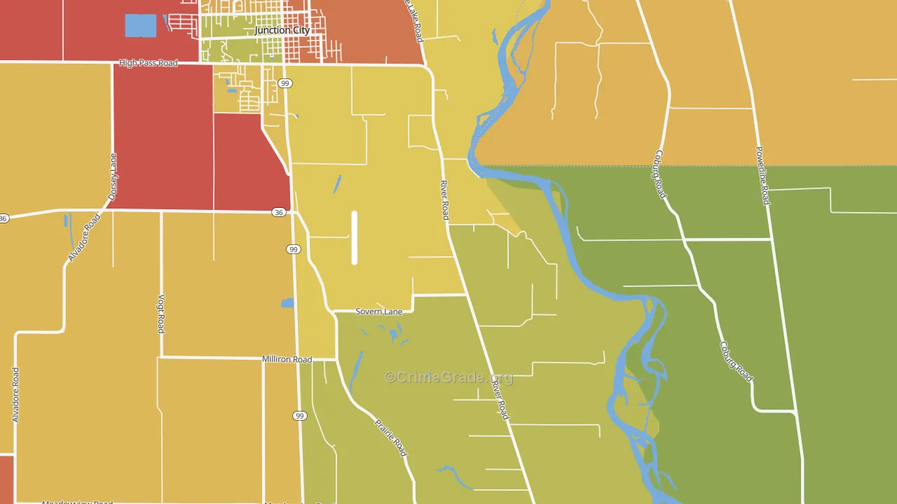 Riverview, OR Map of Drug-Related Crime Rates