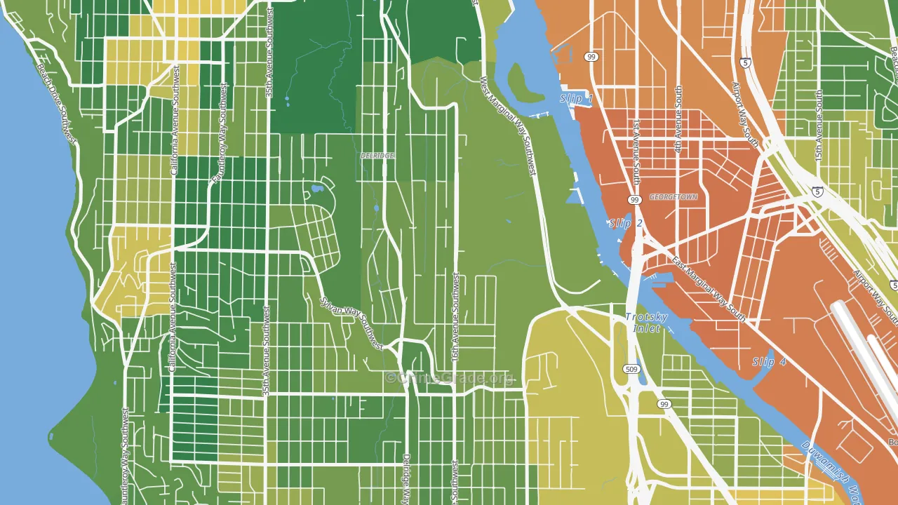 Riverview, Seattle, WA Map of Drug-Related Crime Rates