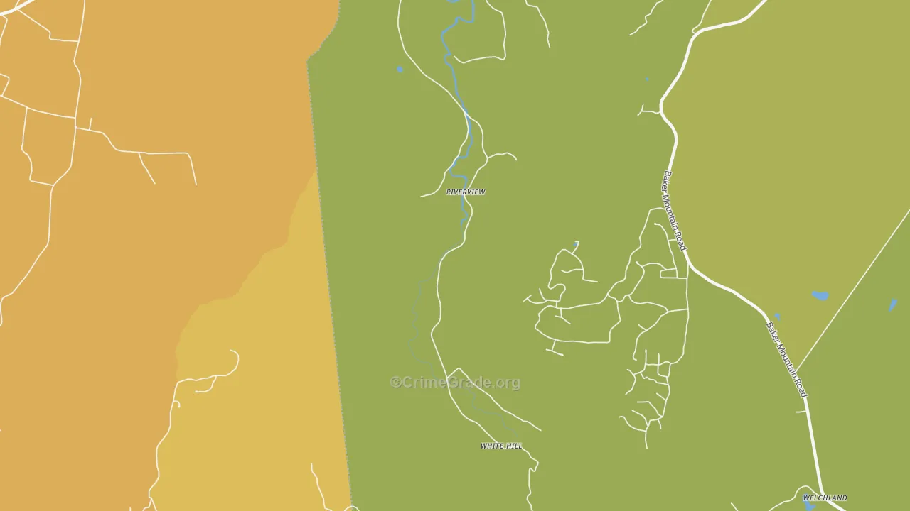 Riverview, TN Map of Drug-Related Crime Rates