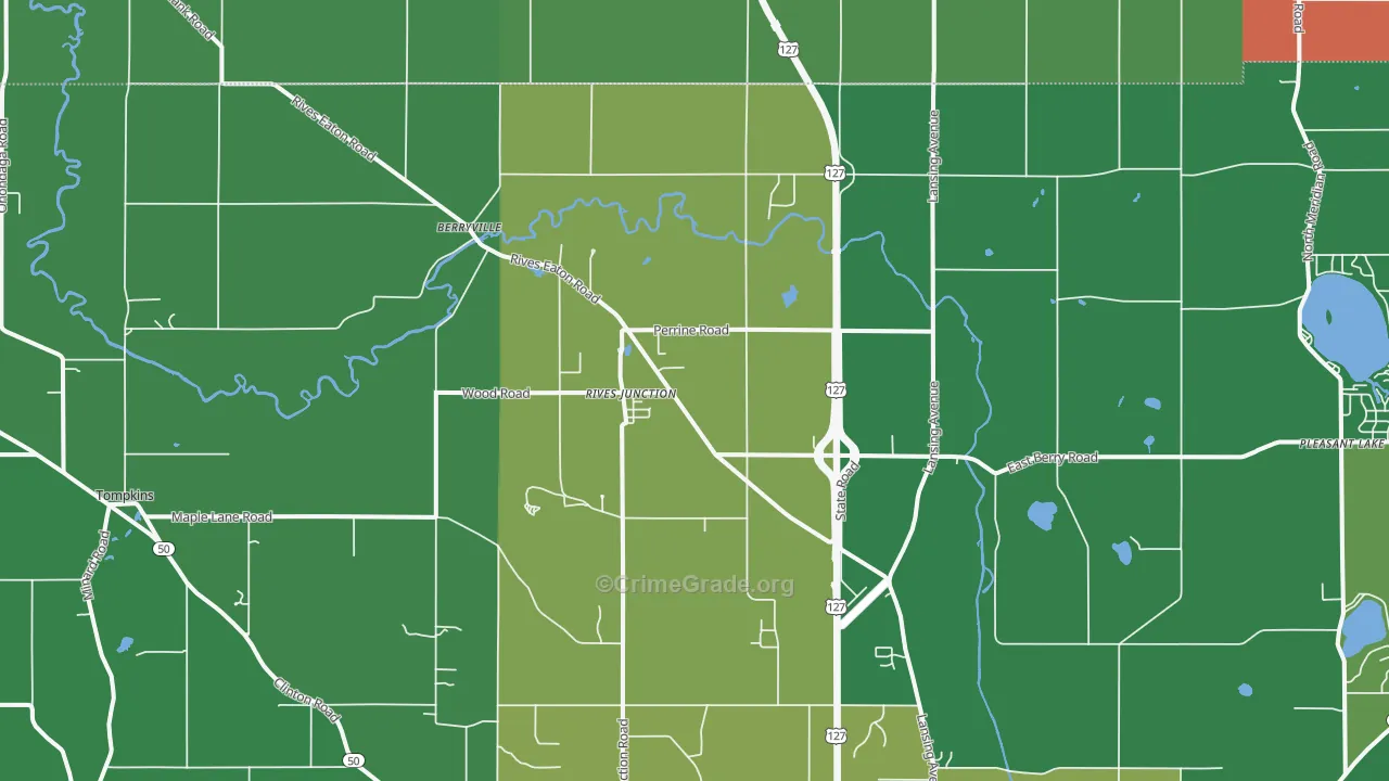Rives Junction, MI Map of Drug-Related Crime Rates