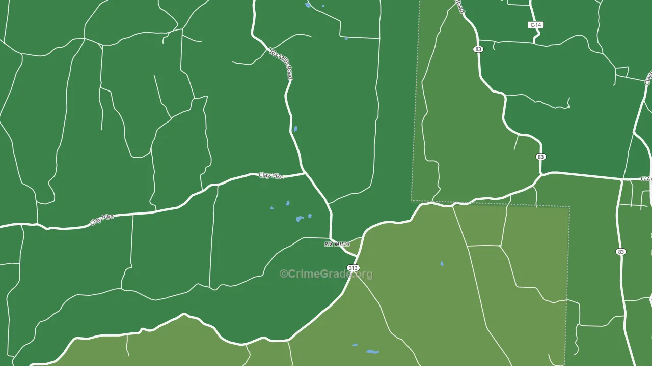 Rix Mills, OH Map of Drug-Related Crime Rates