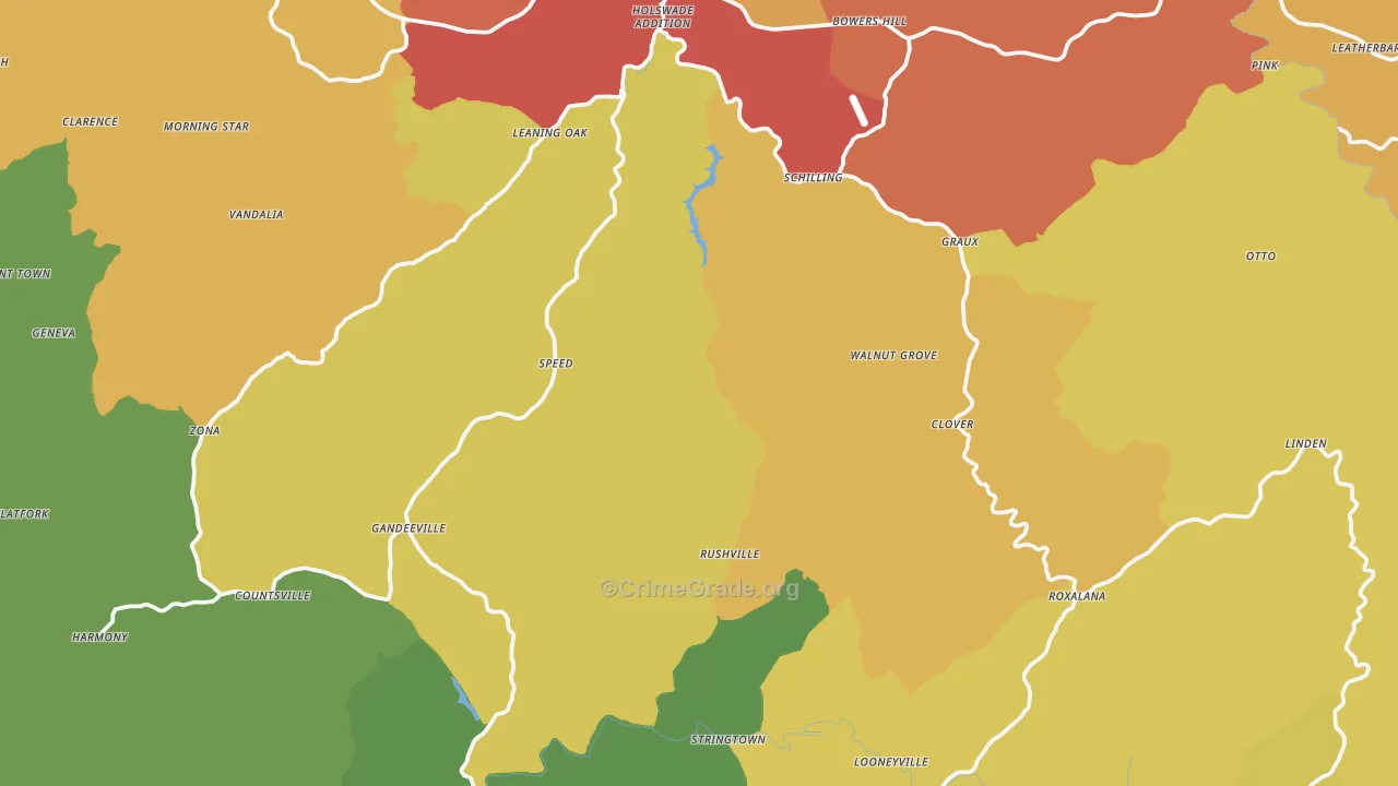 Roane County, WV Map of Drug-Related Crime Rates