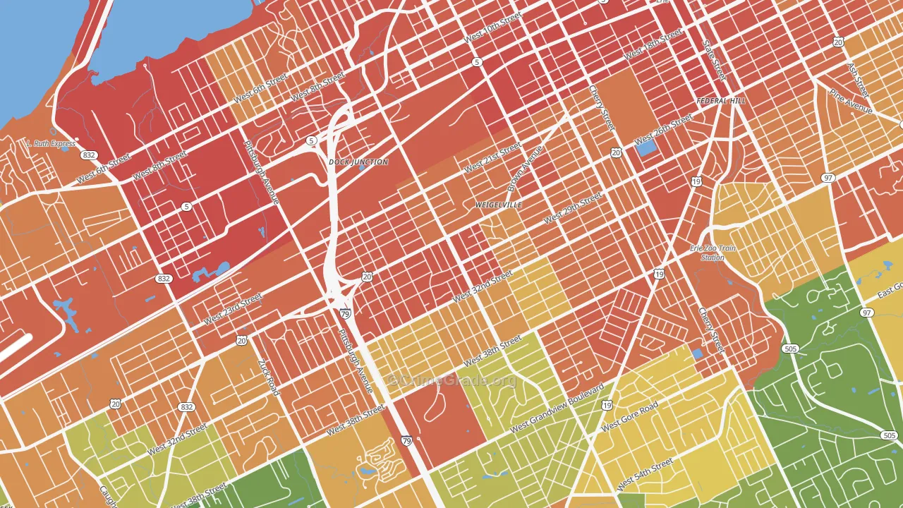 Robbins Blass, Erie, PA Map of Drug-Related Crime Rates