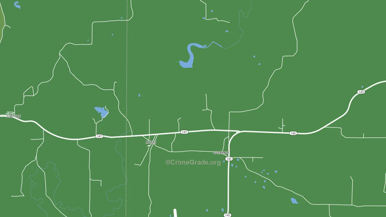 Robbs, IL Map of Drug-Related Crime Rates