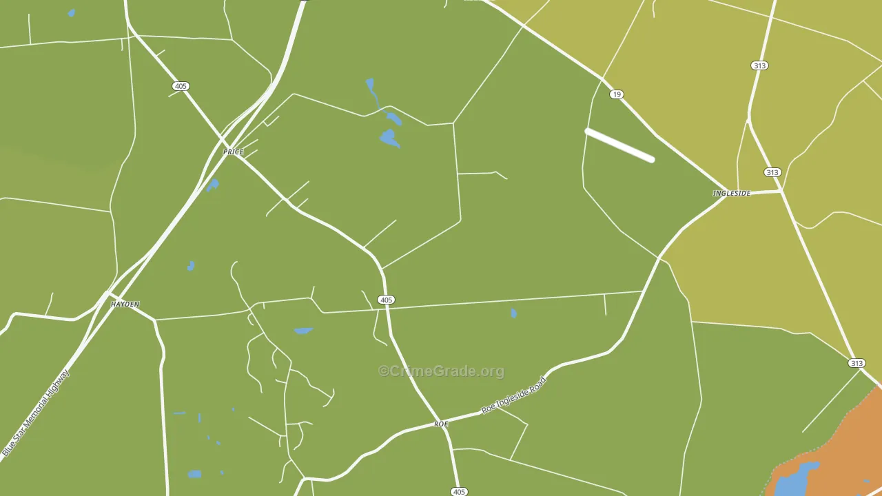 Roberts, MD Map of Drug-Related Crime Rates