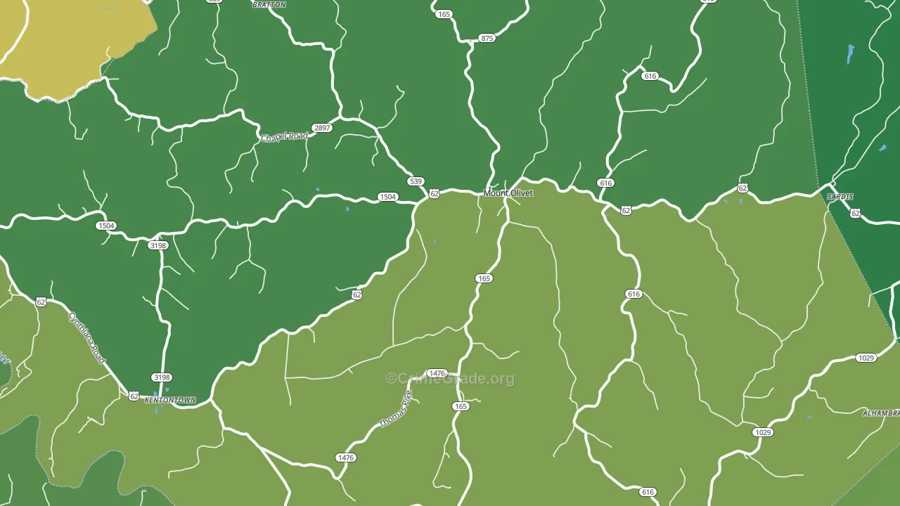Robertson County, KY Map of Drug-Related Crime Rates