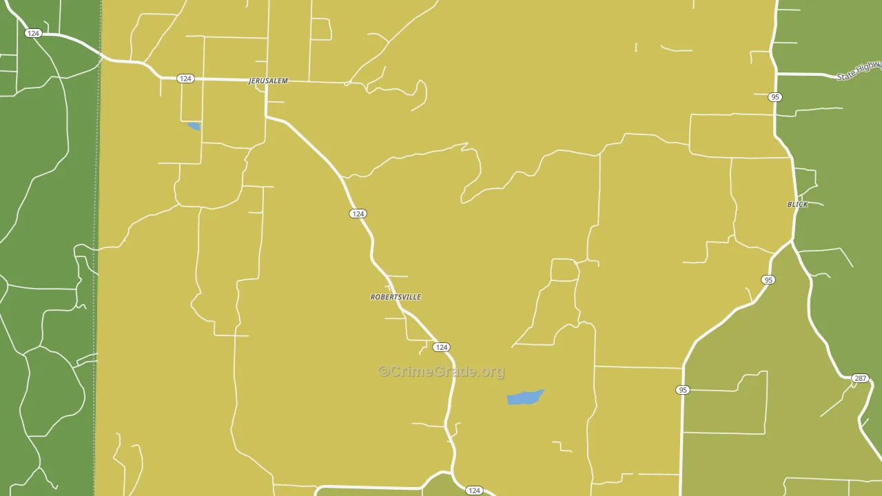 Robertsville, AR Map of Drug-Related Crime Rates