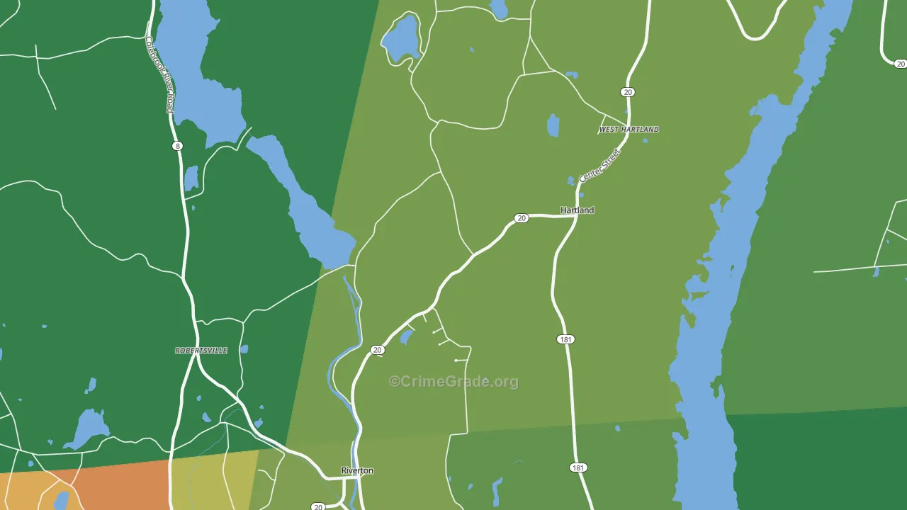 Robertsville, CT Map of Drug-Related Crime Rates