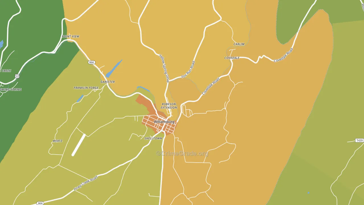 Robeson Extension, PA Map of Drug-Related Crime Rates