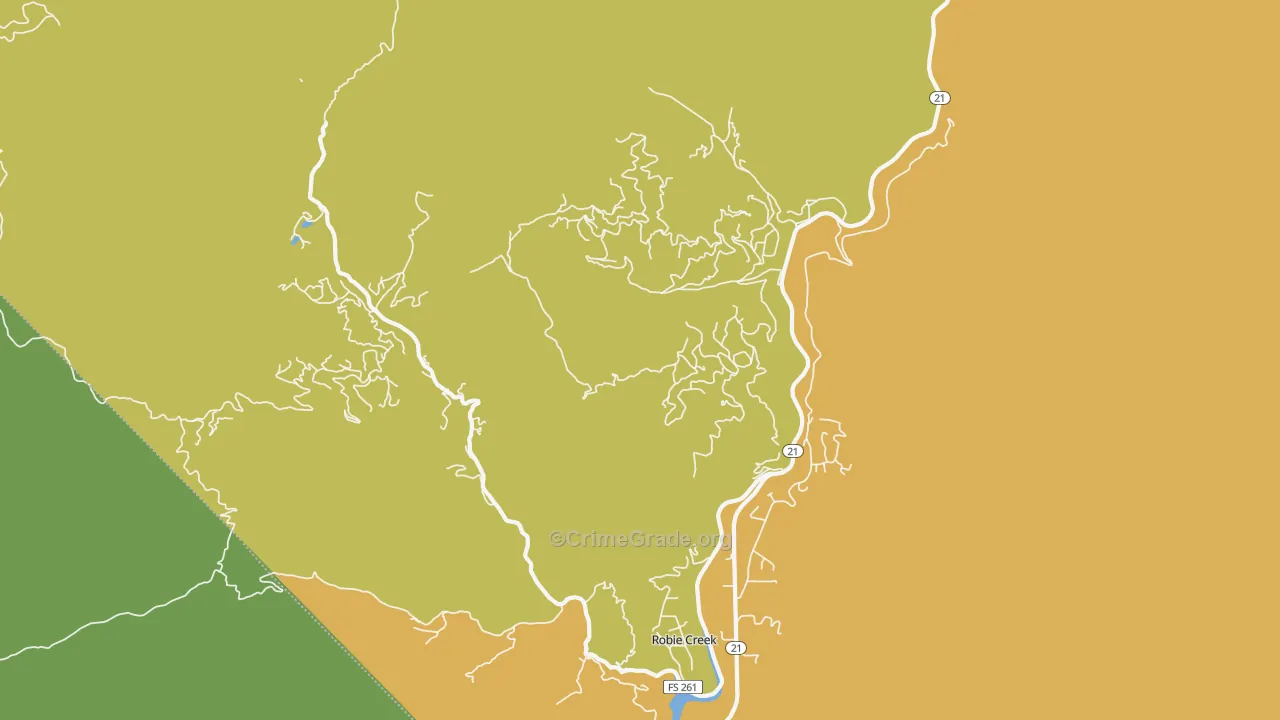 Robie Creek, ID Map of Drug-Related Crime Rates