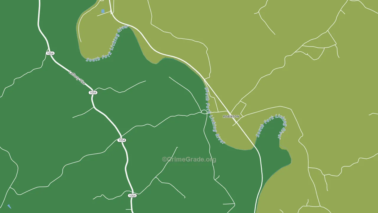 Robinson, KY Map of Drug-Related Crime Rates