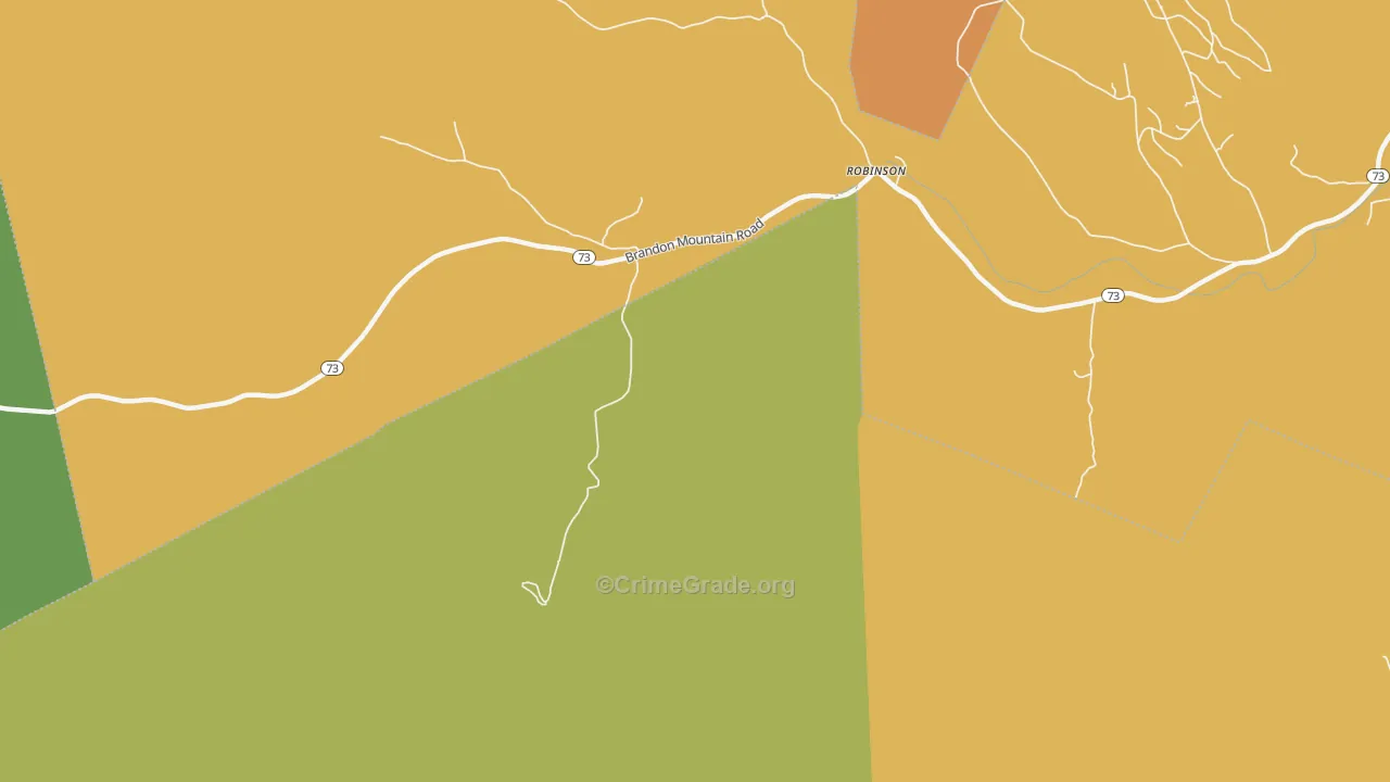 Robinson, VT Map of Drug-Related Crime Rates