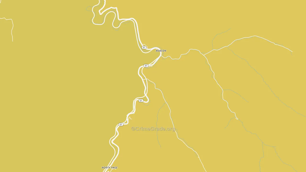 Robson, WV Map of Drug-Related Crime Rates
