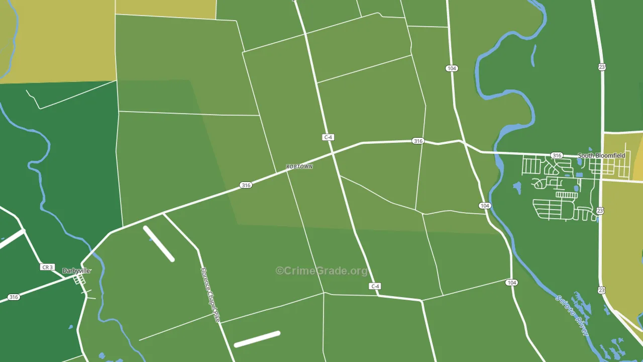 Robtown, OH Map of Drug-Related Crime Rates