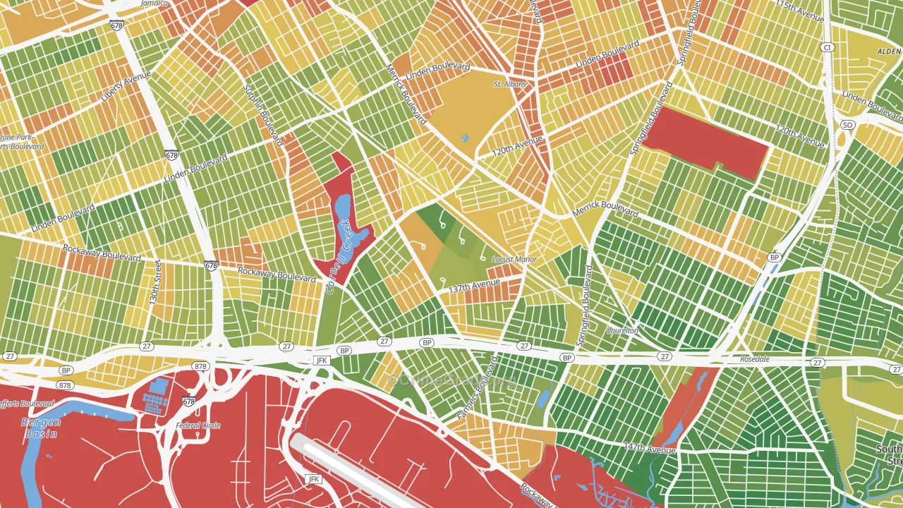 Rochdale Village, Queens, NY Map of Drug-Related Crime Rates